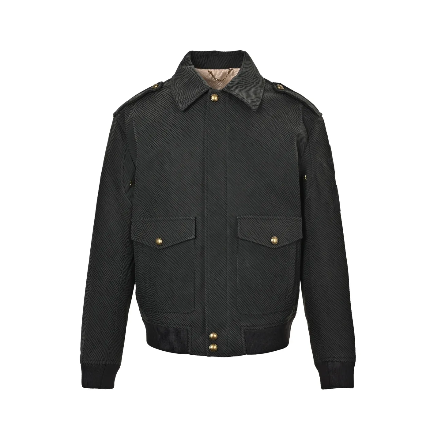 Louis Vuitton/Louis Vuitton twill button shoulder patch lapel jacket jacket